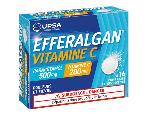 EFFERALGAN VITAMINE C® - 500 mg/200 mg - Comprimé effervescent